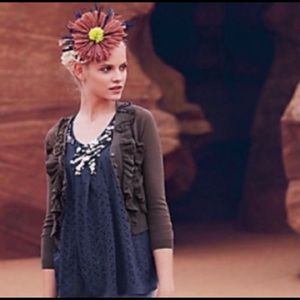 Anthropologie ruffle cardigan